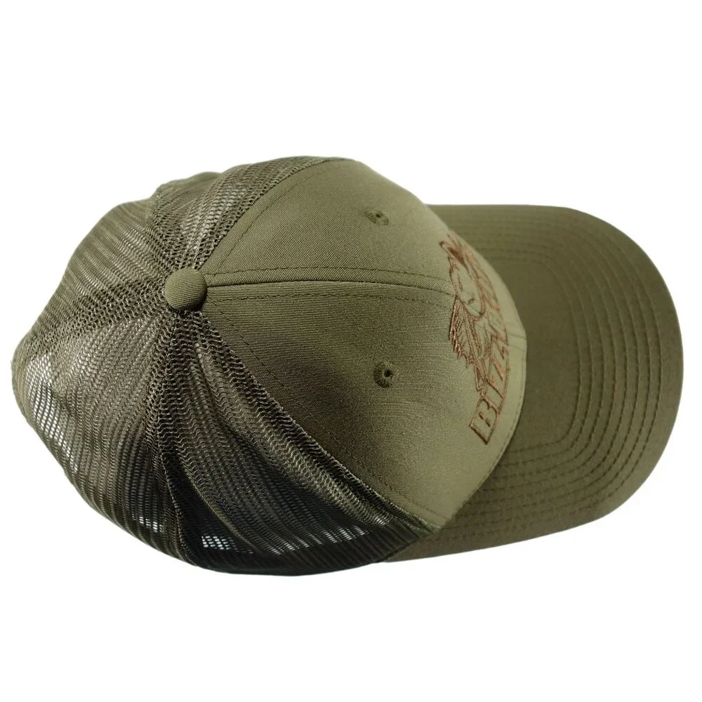 Bizz Baits Angler Fishing Embroidered‎ Green Snapback Trucker Baseball Hat Cap